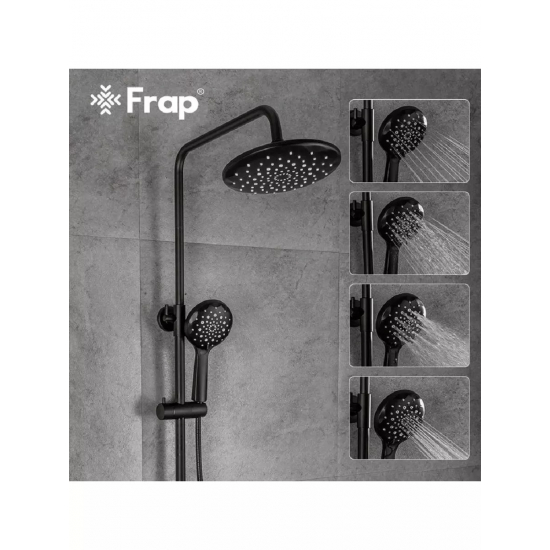 Душевая стойка FRAP H49-6 F2449-6 хром, черная