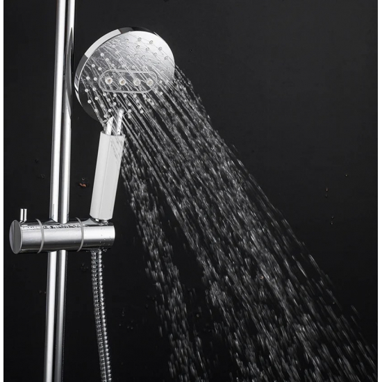 Душевая стойка FRAP H49 F2449 хром, белая