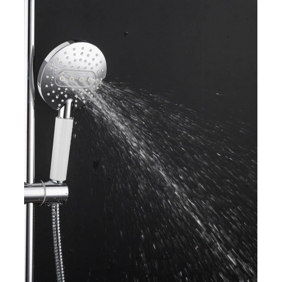 Душевая стойка FRAP H49 F2449 хром, белая