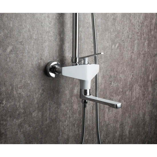 Душевая стойка FRAP H58 F2458 хром, белая