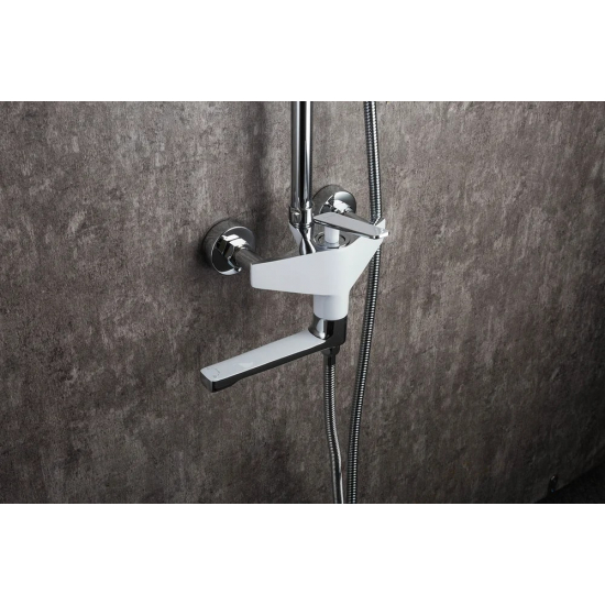 Душевая стойка FRAP H58 F2458 хром, белая