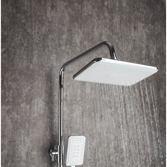 Душевая стойка FRAP H58 F2458 хром, белая