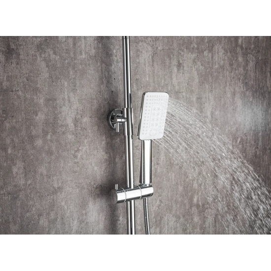 Душевая стойка FRAP H58 F2458 хром, белая