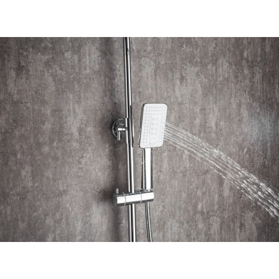 Душевая стойка FRAP H58 F2458 хром, белая