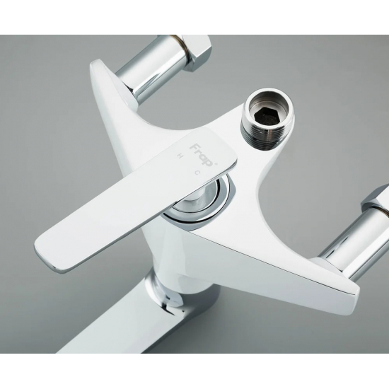 Душевая стойка FRAP H58 F2458 хром, белая