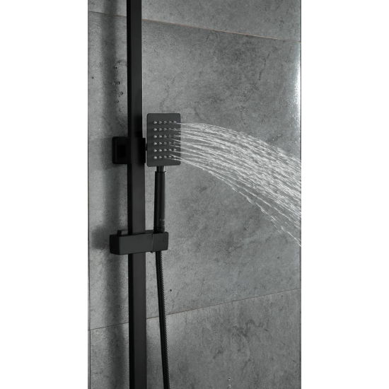 Душевая стойка FRAP H802-6 F24802-6 чёрный нержавеющая сталь