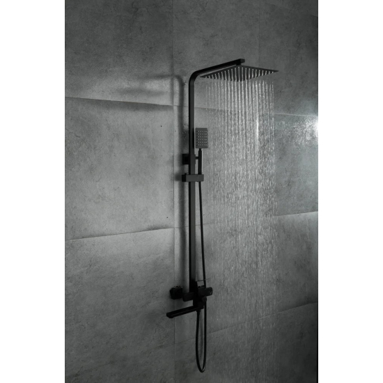 Душевая стойка FRAP H802-6 F24802-6 чёрный нержавеющая сталь