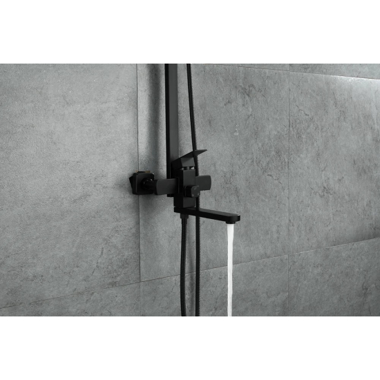 Душевая стойка FRAP H802-6 F24802-6 чёрный нержавеющая сталь