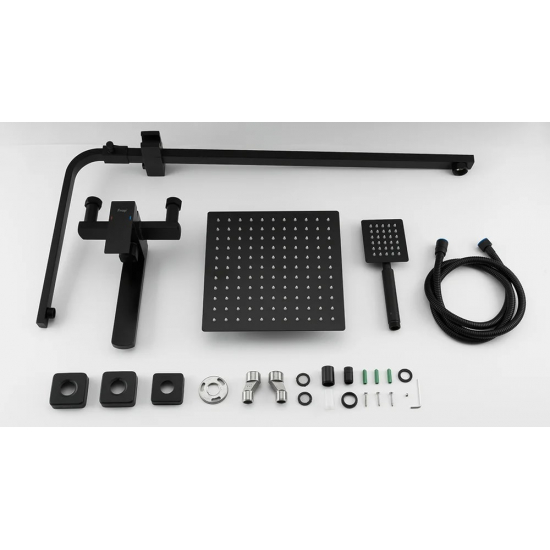 Душевая стойка FRAP H802-6 F24802-6 чёрный нержавеющая сталь