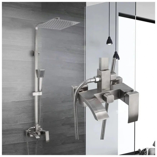 Душевая стойка FRAP H803 F24803 нержавеющая сталь