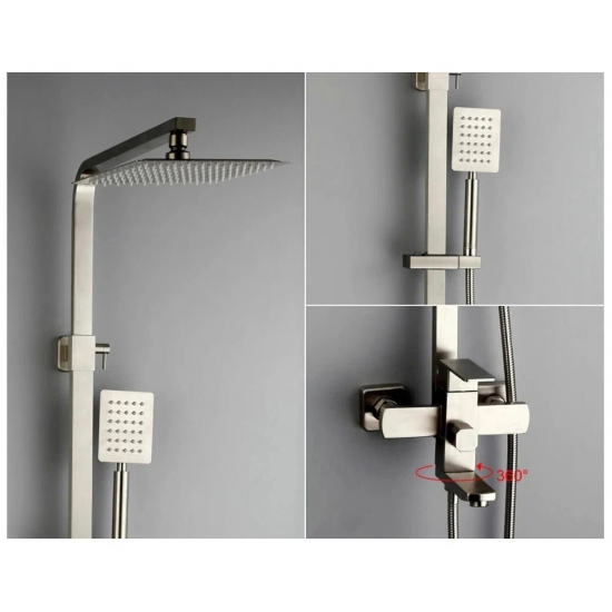 Душевая стойка FRAP H803 F24803 нержавеющая сталь