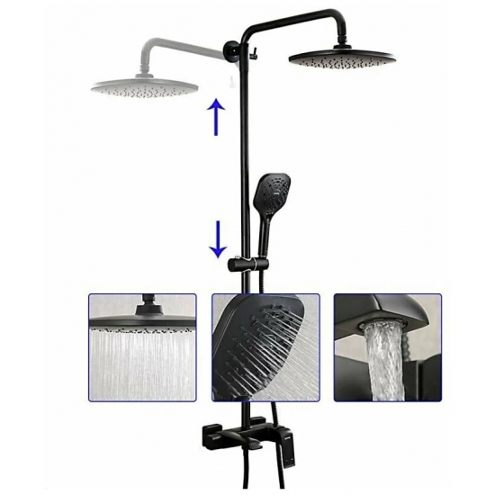 Душевая стойка GAPPO G 50 G2450 чёрный