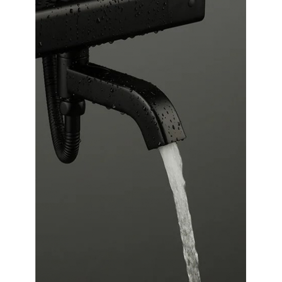 Душевая стойка GAPPO G 91-6 G2491-6 с термостатом чёрная