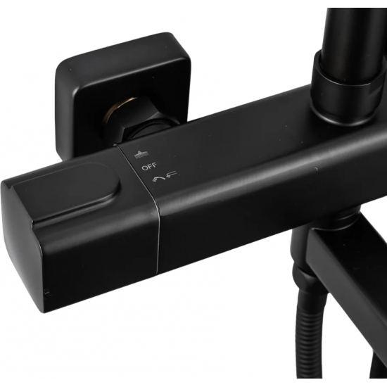 Душевая стойка GAPPO G 91-6 G2491-6 с термостатом чёрная