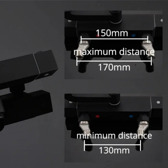Душевая стойка GAPPO G 91-6 G2491-6 с термостатом чёрная
