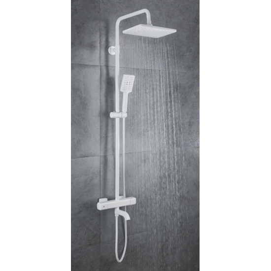 Душевая стойка GAPPO G 91-8 G2491-8 с термостатом белая