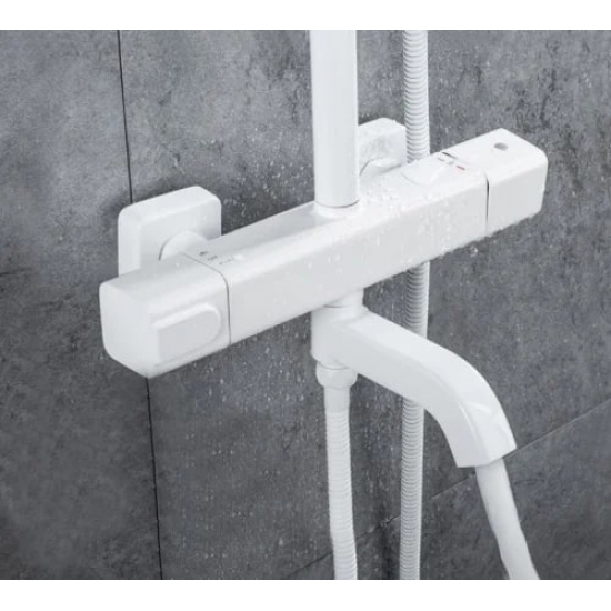 Душевая стойка GAPPO G 91-8 G2491-8 с термостатом белая