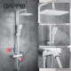 Душевая стойка GAPPO G 91-8 G2491-8 с термостатом белая
