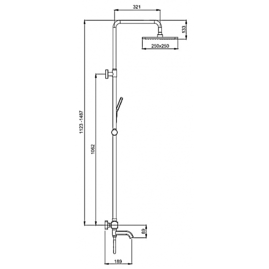 Душевая стойка GAPPO G 91-8 G2491-8 с термостатом белая