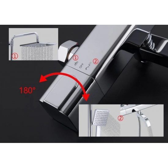 Душевая стойка GAPPO G 91 G2491 с термостатом