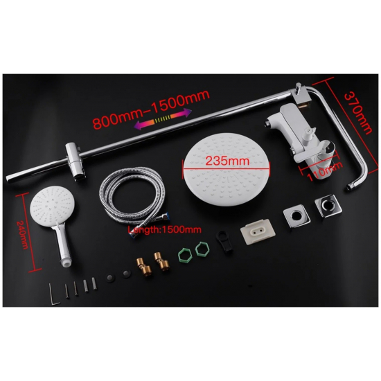 Душевая стойка GAPPO G02-8 G2402-8 хром, белый