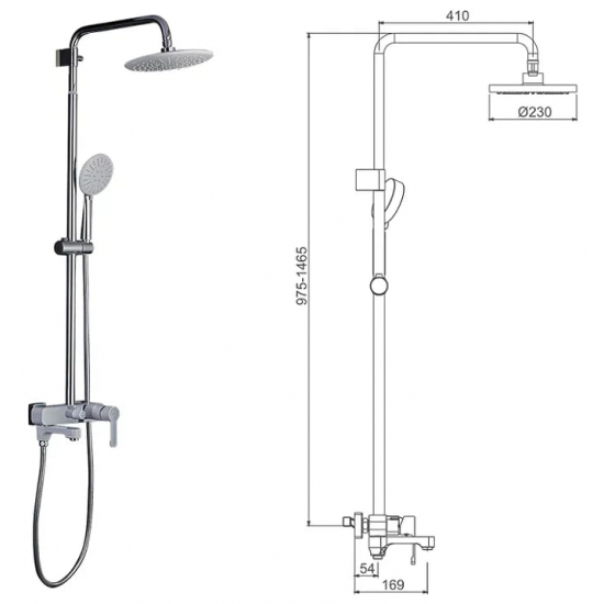 Душевая стойка GAPPO G02-8 G2402-8 хром, белый