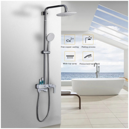 Душевая стойка GAPPO G02-8 G2402-8 хром, белый