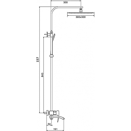 Душевая стойка GAPPO G07-6 G2407-6 чёрный