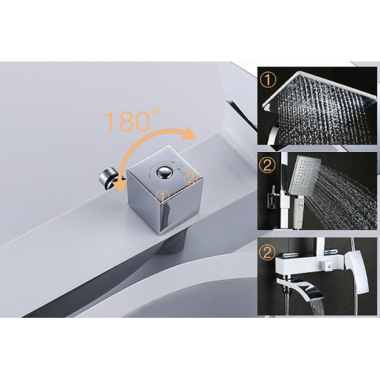 Душевая стойка GAPPO G07-8 G2407-8 хром, белый