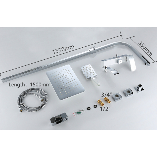 Душевая стойка GAPPO G07-8 G2407-8 хром, белый