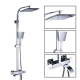 Душевая стойка GAPPO G07 G2407-50 с термостатом хром, белая 