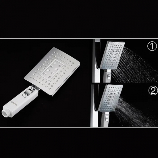 Душевая стойка GAPPO G07 G2407-50 с термостатом хром, белая 