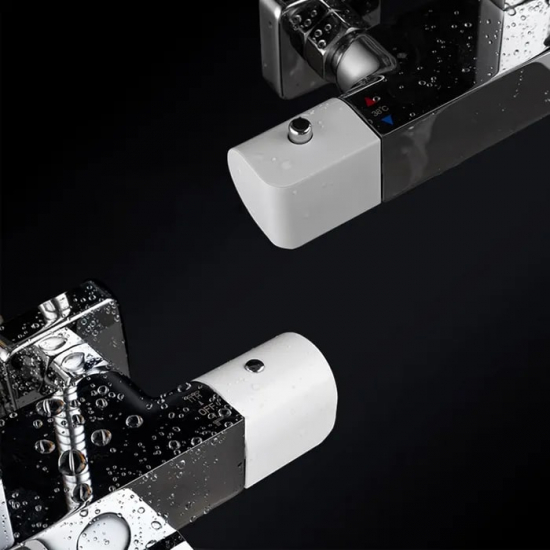 Душевая стойка GAPPO G07 G2407-50 с термостатом хром, белая 