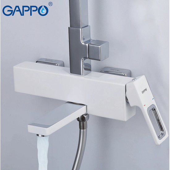 Душевая стойка GAPPO G17-8 G2417-8 хром, белый