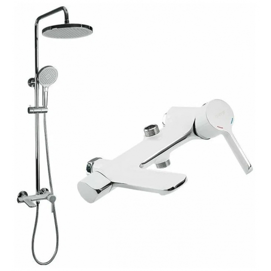 Душевая стойка GAPPO G2403-8 хром, белый