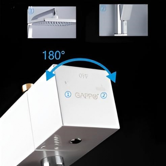 Душевая стойка GAPPO G2408-8 хром, белый