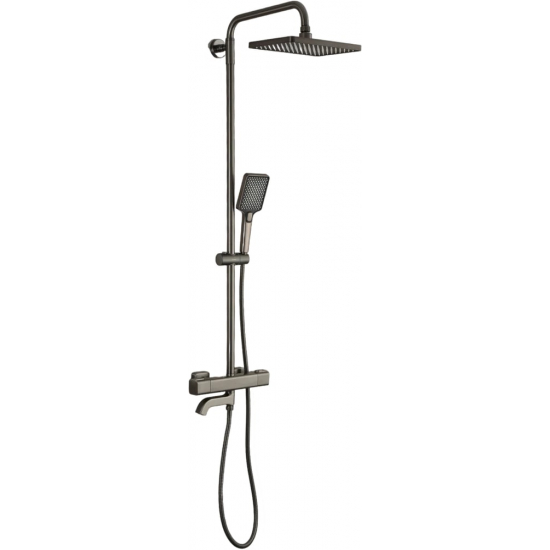 Душевая стойка GAPPO G2491-9 с термостатом, оружейная сталь