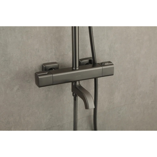 Душевая стойка GAPPO G2491-9 с термостатом, оружейная сталь