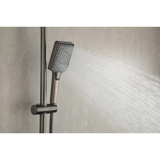 Душевая стойка GAPPO G2491-9 с термостатом, оружейная сталь