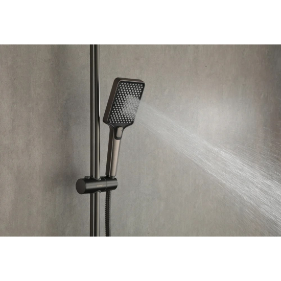 Душевая стойка GAPPO G2491-9 с термостатом, оружейная сталь