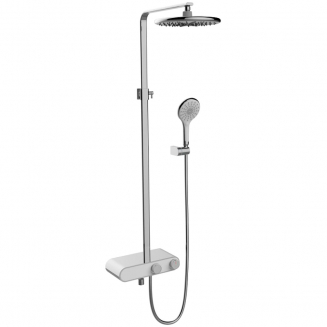 Душевая стойка GAPPO G2495-1 с термостатом хром, белая