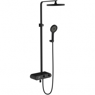 Душевая стойка GAPPO G2495-2 с термостатом чёрная