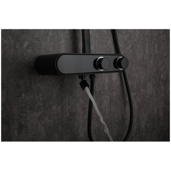 Душевая стойка GAPPO G2495-2 с термостатом чёрная