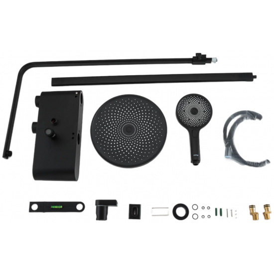 Душевая стойка GAPPO G2495-2 с термостатом чёрная