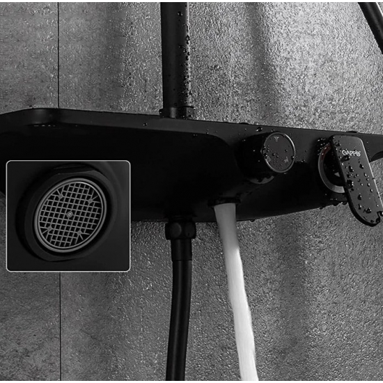 Душевая стойка GAPPO G2495-5 чёрный