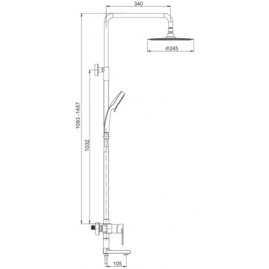 Душевая стойка GAPPO G2499-20 сатин