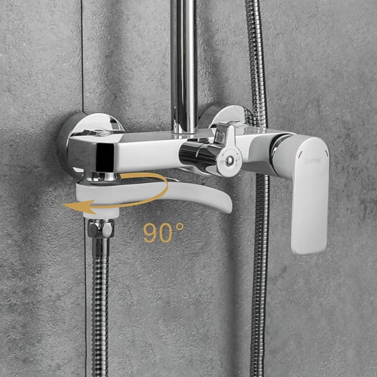 Душевая стойка GAPPO G48-8 G2448-8 хром, белый