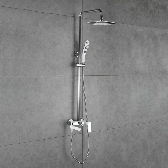 Душевая стойка GAPPO G48 G2448 хром, белый