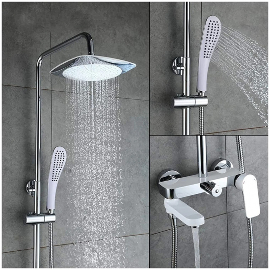 Душевая стойка GAPPO G48 G2448 хром, белый