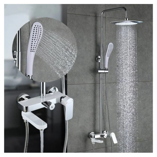 Душевая стойка GAPPO G48 G2448 хром, белый